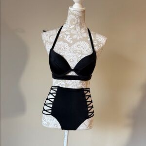 PINK/Victoria's Secret Black Bikini Set sz M/34B